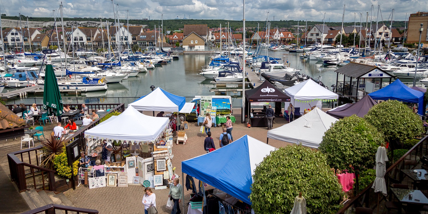 Stalls on the Boardwalk at Port Solent