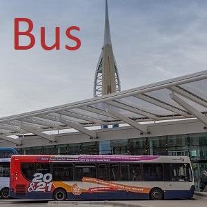 Getting here by bus - buses at the Hard interchange