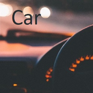 Getting here by car - image of a person driving