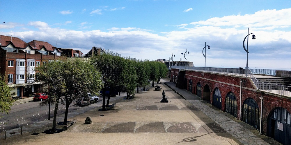 The Parade Ground outside the Hotwalls Studios