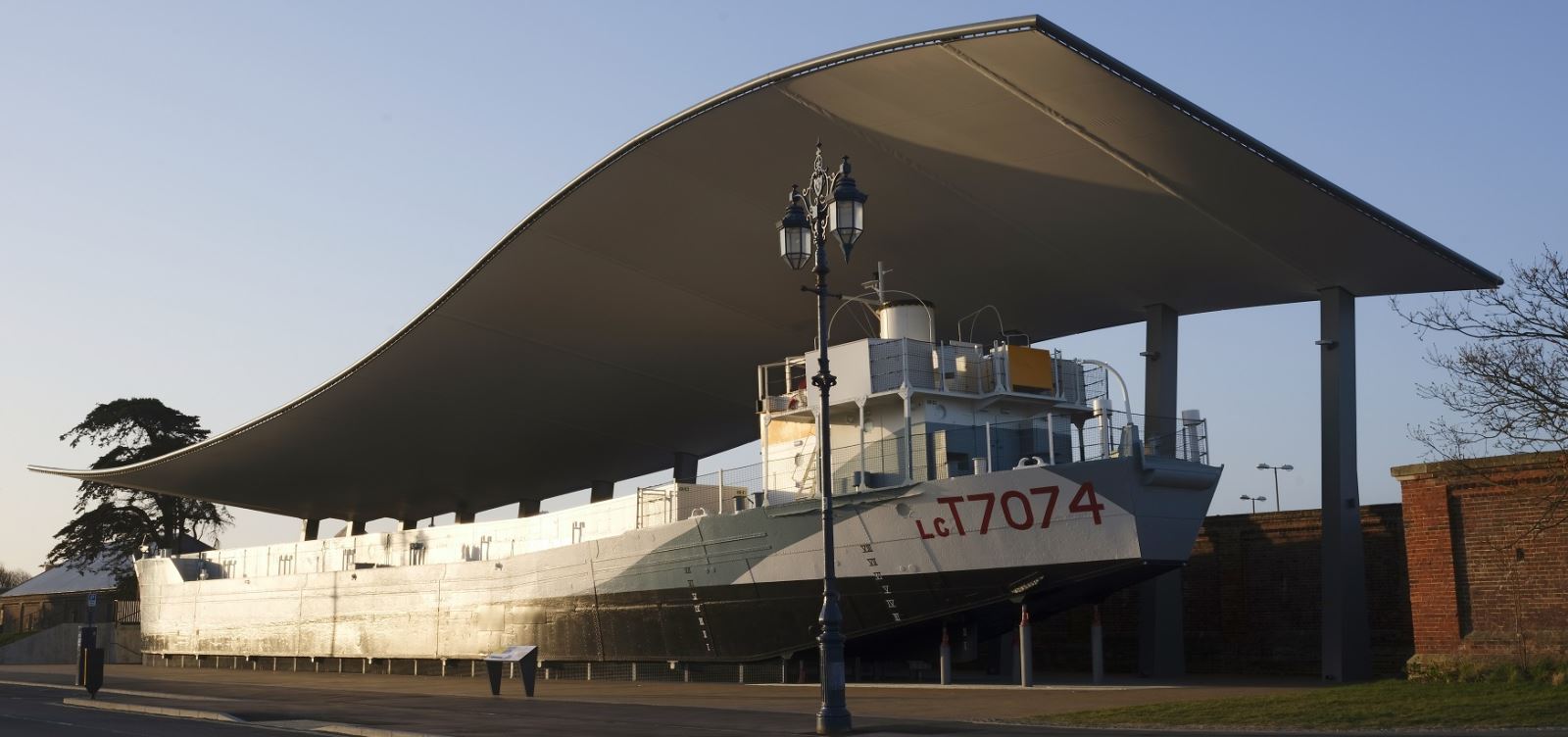 LCT 7074 outside The D-Day Story on Southsea Seafront