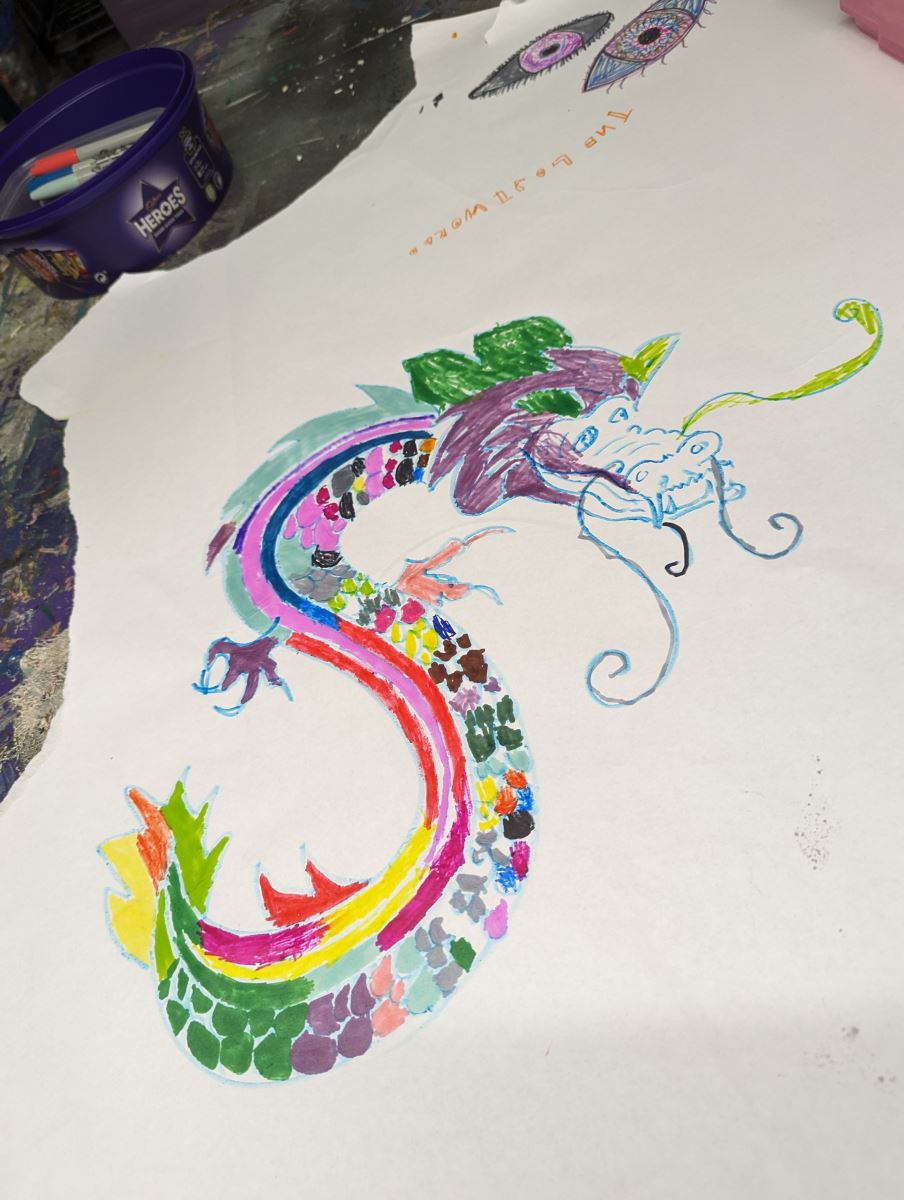 The competed Chinese dragon picture