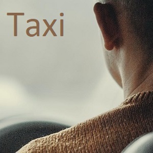 Taxi information - image of man driving a car