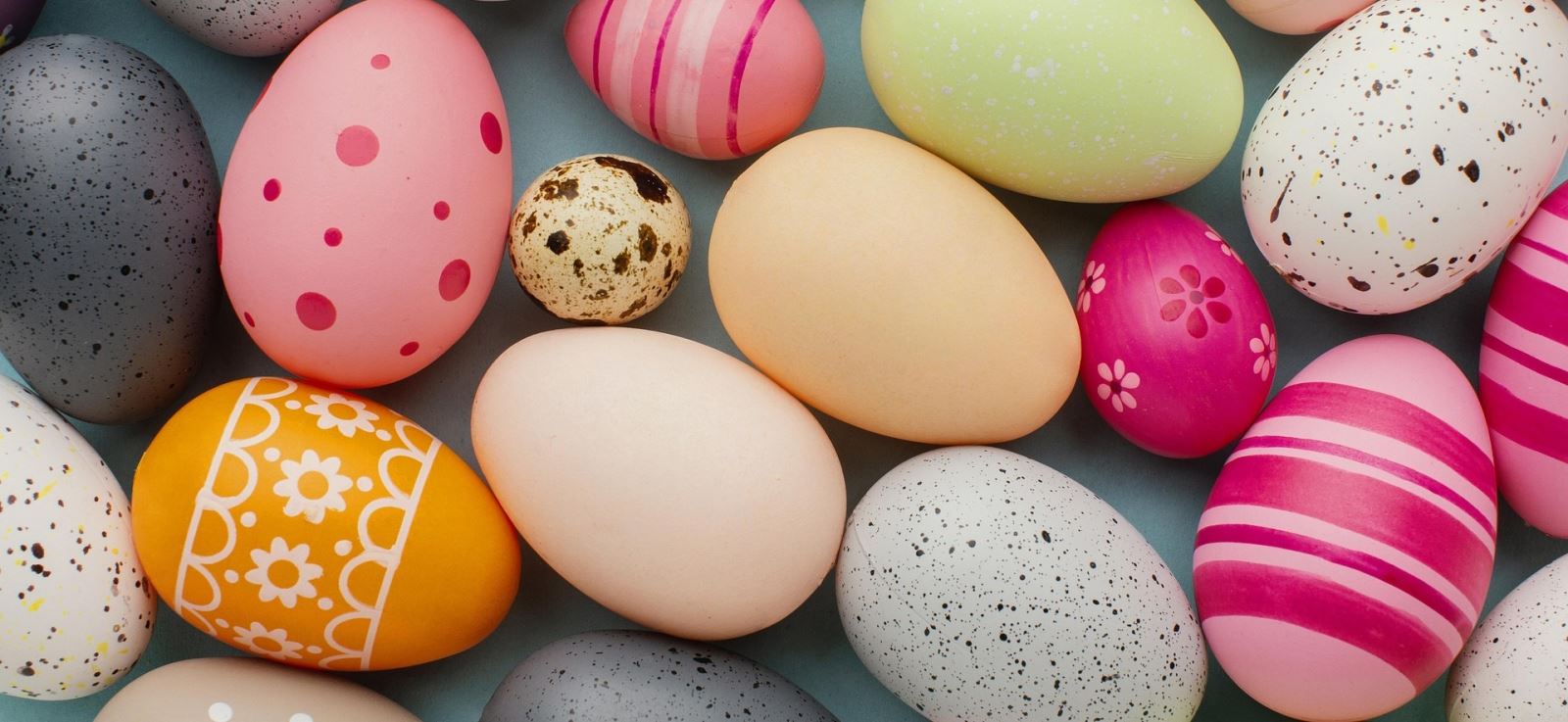 Photograph of painted Easter eggs