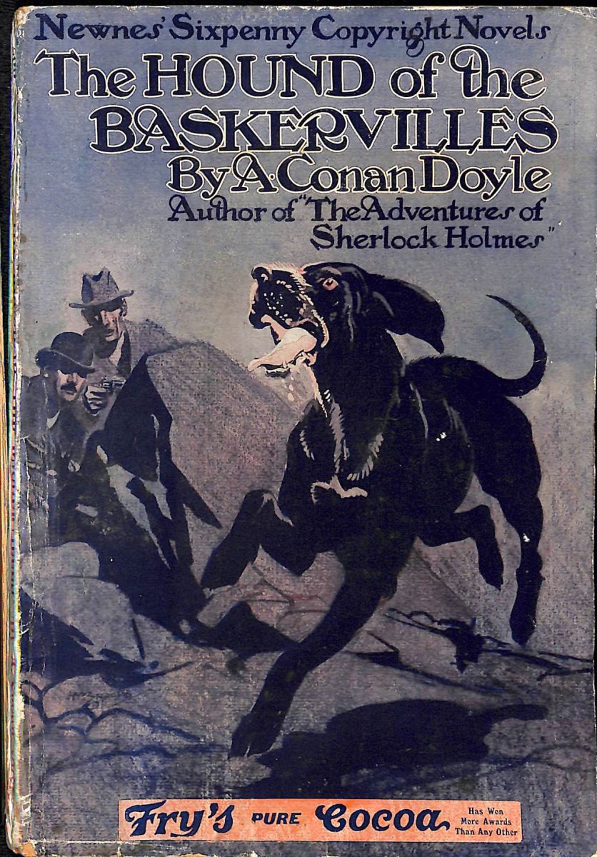 The cover of the book The Hound of the Baskervilles by Conan Doyle